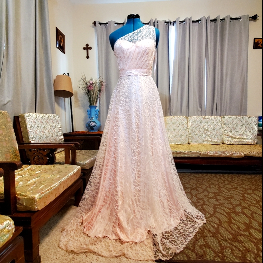 NWT Anny Lee Blush Pink Bridesmaid Prom Gown